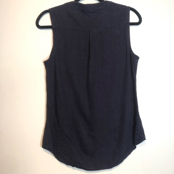 Weatherproof Linen Blend Sleeveless Button Down Top, size S - Picture 4 of 8